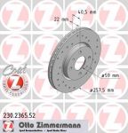 Zimmermann 230.2365.52 тормозной диск на PEUGEOT BIPPER Tepee