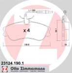 Zimmermann 23124.190.1 комплект тормозных колодок, дисковый тормоз на PEUGEOT PARTNER фургон (5)
