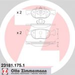 ZIMMERMANN Комплект тормозных колодок, диско (23181.175.1)