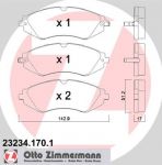 Zimmermann 23234.170.1 комплект тормозных колодок, дисковый тормоз на CHEVROLET LACETTI (J200)