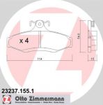 Zimmermann 23237.155.1 комплект тормозных колодок, дисковый тормоз на SSANGYONG KORANDO (KJ)