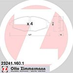 Zimmermann 23241.160.1 комплект тормозных колодок, дисковый тормоз на DAEWOO MATIZ (KLYA)