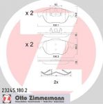 Zimmermann 23245.180.2 комплект тормозных колодок, дисковый тормоз на RENAULT LAGUNA II (BG0/1_)