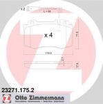Zimmermann 23271.175.2 комплект тормозных колодок, дисковый тормоз на MERCEDES-BENZ C-CLASS купе (CL203)