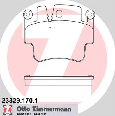 Zimmermann 23329.170.1 комплект тормозных колодок, дисковый тормоз на PORSCHE BOXSTER (987)
