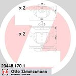 ZIMMERMANN КОЛОДКИ ТОРМ X5 E70/E71 3.0 R 07/08->> (234481701)