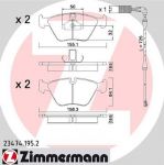 Zimmermann 23474.195.2 комплект тормозных колодок, дисковый тормоз на Z4 (E85)