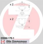 ZIMMERMANN Комплект тормозных колодок, диско (23550.170.1)