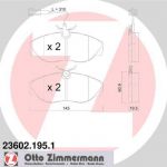 ZIMMERMANN Комплект тормозных колодок, диско (23602.195.1)