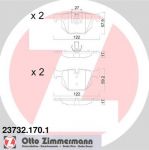 ZIMMERMANN КОЛОДКИ ТОРМ E60 2.0-3.0 ЗАДН (23732.170.1)