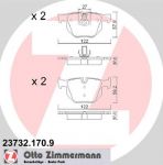 Zimmermann 23732.170.9 комплект тормозных колодок, дисковый тормоз на 5 (E60)