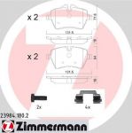 Zimmermann 23984.180.2 комплект тормозных колодок, дисковый тормоз на MINI MINI Roadster (R59)