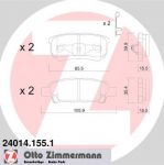 ZIMMERMANN К-т тормозных колодок задний MITSUBISHI LANCER VII 09/03- /OUTLANDER 05/03- (MR955068, 240141551)