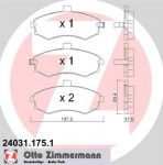 ZIMMERMANN Комплект тормозных колодок, диско (24031.175.1)
