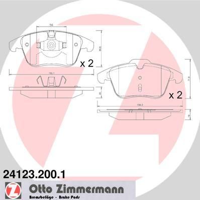 ZIMMERMANN Колодки торм.пер. (24123.200.1)