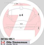 Zimmermann 24133.185.1 комплект тормозных колодок, дисковый тормоз на PEUGEOT 407 (6D_)
