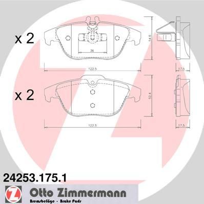 ZIMMERMANN Колодки торм.зад. (24253.175.1)