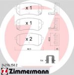 ZIMMERMANN Колодки тормозные зад. Hyundai, Kia i10 (IA) 1,0 LPG 02.2014 - (24276.150.2)