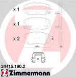 Zimmermann 24415.190.2 комплект тормозных колодок, дисковый тормоз на OPEL INSIGNIA седан