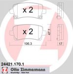 ZIMMERMANN КОМПЛЕКТ ТОРМОЗНЫХ КОЛОДОК, ДИСКОВЫЙ ТОРМОЗ (24421.170.1)