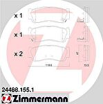 Zimmermann 24488.155.1 комплект тормозных колодок, дисковый тормоз на HYUNDAI SANTA FE II (CM)
