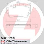 Zimmermann 24541.155.9 комплект тормозных колодок, дисковый тормоз на PORSCHE BOXSTER (987)
