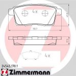 Zimmermann 24545.170.1 комплект тормозных колодок, дисковый тормоз на MAZDA CX-7 (ER)
