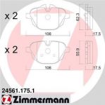 ZIMMERMANN КОМПЛЕКТ ТОРМОЗНЫХ КОЛОДОК, ДИСКОВЫЙ ТОРМОЗ (24561.175.1)