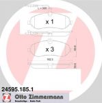 Zimmermann 24595.185.1 комплект тормозных колодок, дисковый тормоз на PEUGEOT EXPERT Tepee (VF3V_)