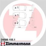 Zimmermann 24599.155.1 комплект тормозных колодок, дисковый тормоз на HYUNDAI H-1 Cargo (TQ)