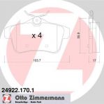Zimmermann 24922.170.1 комплект тормозных колодок, дисковый тормоз на PEUGEOT 508 SW