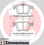 Zimmermann 25008.165.1 комплект тормозных колодок, дисковый тормоз на AUDI A3 Limousine (8VS)