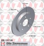 ZIMMERMANN ТОРМОЗНОЙ ДИСК FORD SCORPIO 89-92. R. 253*10 (250131700)