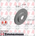 Zimmermann 250.1328.20 тормозной диск на FORD FIESTA фургон (FVD)