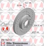 Zimmermann 250.1347.52 тормозной диск на SEAT ALHAMBRA (7V8, 7V9)