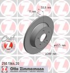 Zimmermann 250.1364.20 тормозной диск на FORD C-MAX II (DXA/CB7, DXA/CEU)