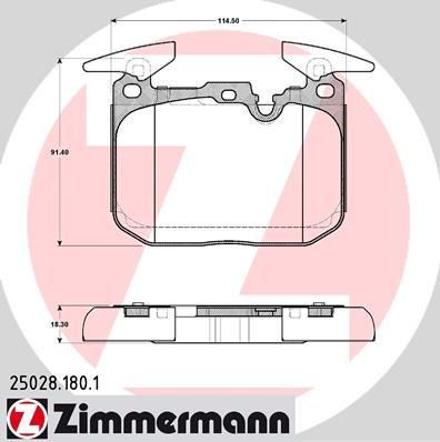 ZIMMERMANN колодки тормозные 1F20/21 (250281801)
