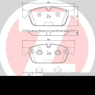 Zimmermann 25531.190.1 комплект тормозных колодок, дисковый тормоз на MERCEDES-BENZ GLE (W166)