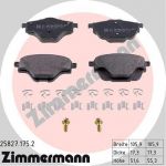 Zimmermann 25827.175.2 комплект тормозных колодок, дисковый тормоз на PEUGEOT 308 II