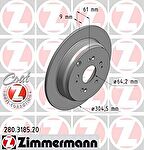 Zimmermann 280.3185.20 тормозной диск на HONDA CR-V II (RD_)