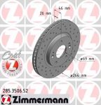 Zimmermann 285.3506.52 тормозной диск на HYUNDAI SANTA FE I (SM)