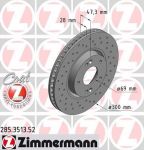 Zimmermann 285.3513.52 тормозной диск на HYUNDAI i30 (GD)