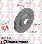 Zimmermann 285.3518.52 тормозной диск на KIA CARENS IV