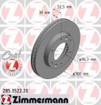 Zimmermann 285.3522.20 тормозной диск на HYUNDAI H-1 Cargo (TQ)