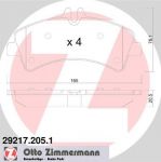 ZIMMERMANN Комплект тормозных колодок, диско (29217.205.1)
