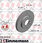 ZIMMERMANN Диск торм.пер. Mazda 6, 323, 626 заказ не менее 2 единиц (370.3072.20)