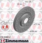 Zimmermann 370.3088.52 тормозной диск на MAZDA CX-7 (ER)