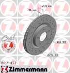 Zimmermann 380.2111.52 тормозной диск на MITSUBISHI ASX (GA_W_)