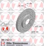 Zimmermann 380.2162.52 тормозной диск на MITSUBISHI GALANT V седан (E5_A, E7_A, E8_A)