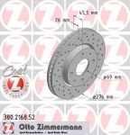ZIMMERMANN ДИСК ТОРМ MITS SPORT ПЕР LANC 1.6/2.0 GAL 2.0/2.4 GDI 96-04-> (380216852)